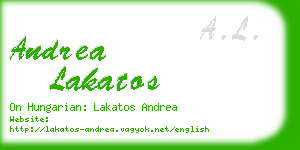 andrea lakatos business card